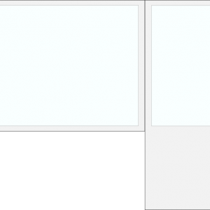 Door with large left window