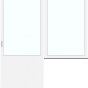 Door with right window